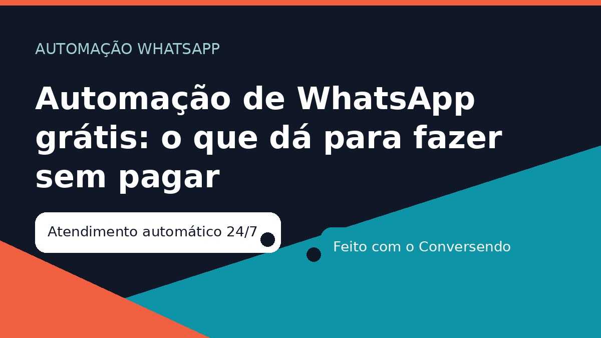 Automação de WhatsApp grátis: o que dá para fazer sem pagar